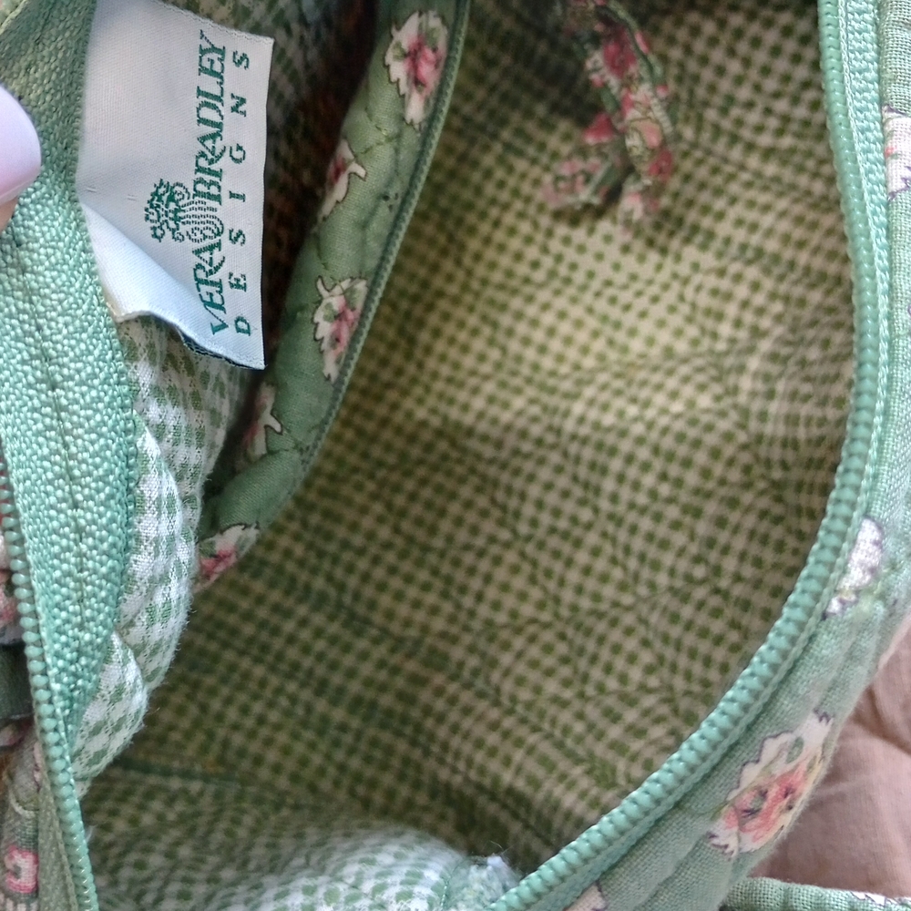 Vera Bradley Green and Pink Floral Mini Bag With Coin Purse And Mini Wallet - Picture 4 of 7